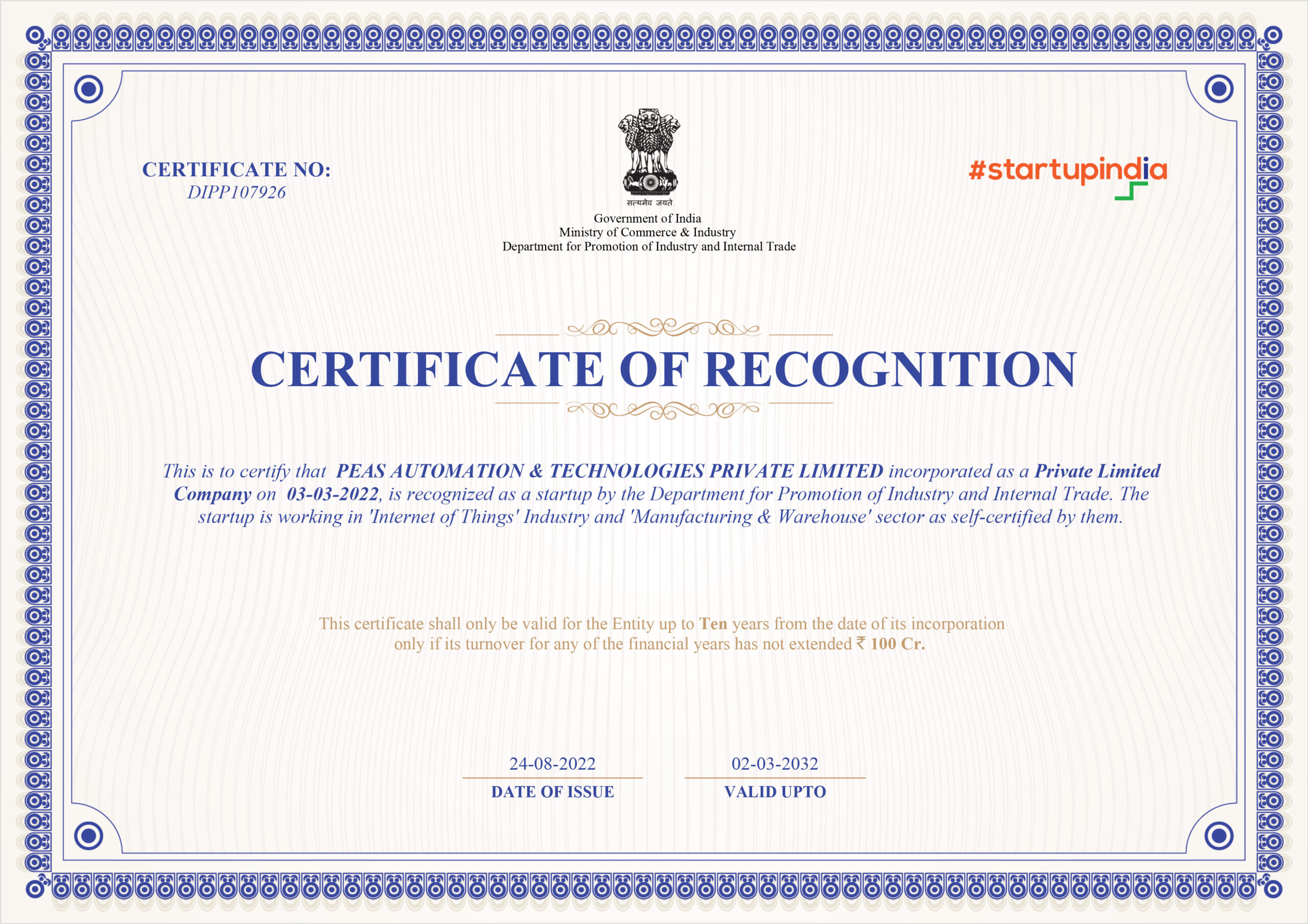 DPIIT-Certificate_PEAS-Automation-and-Technologies-Pvt-Ltd